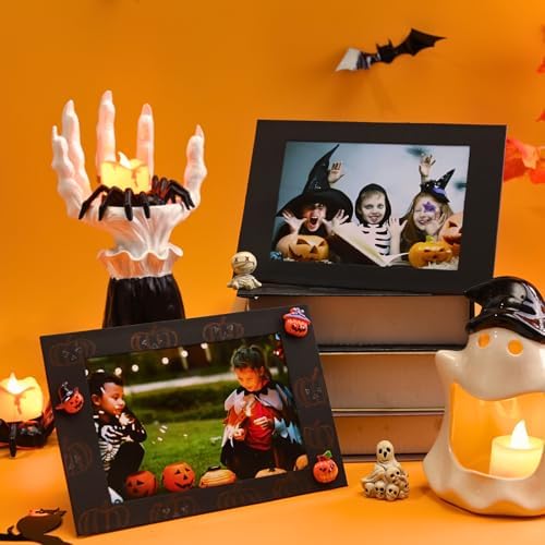 Meonua Halloween Photo Frame Crafts DIY Photo Frames, 35 Piece Set Of 130 3D Accessory Crafts Halloween Party Decorations, Suitable For Children's Halloween Activities, Classroom Crafts Supplies