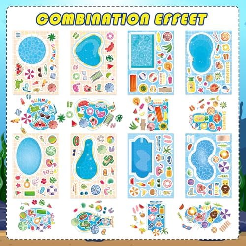 Summer Stickers, Make a Pool Sticker, Make Your Own Stickers for Kids