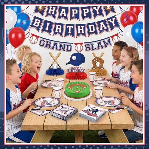 Natnarr 100 Pcs Baseball Napkins, 5" Baseball Birthday Napkins