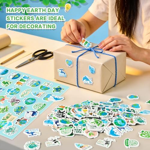 Earth Day Foam Stickers 300Pcs Save The Earth DIY Craft Bottle Decals