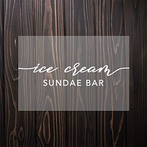 Andaz Press Ice Cream Sundae Bar Acrylic Sign, 7.5 x 11 Inch, Stand Included, Signage, Wedding, Bridal Shower, Bachelorette, Engagement, Birthday, Baby Shower, Graduation, Events, Backdrop