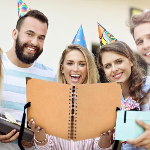 DIY Scrapbook Photo Album Kit 8 x 8 Inch Guest Book Memory Journal with Pens, Envelope, Letter Paper, Pearl Stickers, Metallic Letters for Birthday Wedding Graduation Anniversary