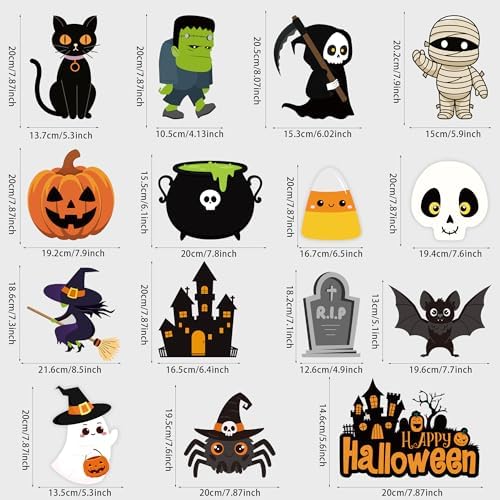 36 PCS Halloween Pre-Strung Hanging Swirl Decor Halloween Ceiling Hanging Swirls Cute Ghost Pumpkin Spider Witch Themed Ceiling Streamer for Office Home Indoor Outdoor Decoration Kids Party Supplies