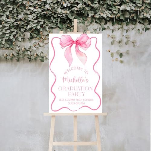 Personalized Pink Graduation 2026 Sign With Photo, Graduation Senior Sign 2026, Welcome Congrat Celebration Grad Sign, High School College Graduation 2026 Sign, Graduation Party Decorations