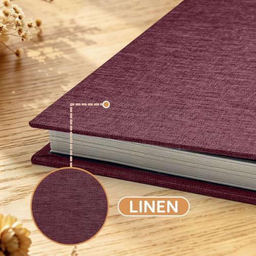 Large Photo Album 20 Sheets/ 40 Pages Self Adhesive Scrapbook Album for 4x6 5x7 8x10 Pictures DIY Photo Book as Scrapbooking Supplies, Birthday Gifts for Women Mom Wedding Baby Family Travel