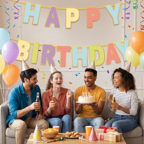 Happy Birthday Banner - Birthday Party Decorations for Home