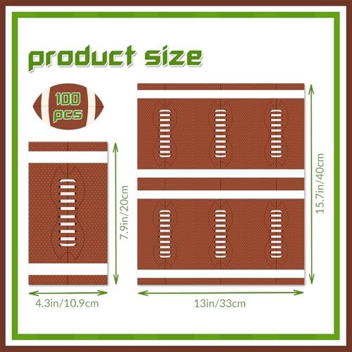 100pcs Football Paper Napkins