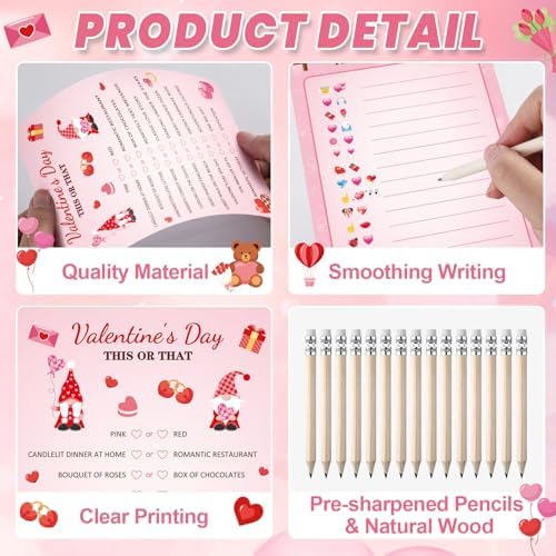 gisgfim 231Pcs Valentine’s Day Party Games Cards Valentines Gnome Bear Trivia Word Search Scramble Maze Games Sweet Party Gifts Supplies for School Classroom Family Activities Holiday Birthday Favor