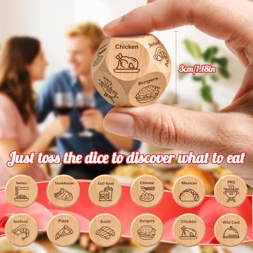 Winzwon Stocking Stuffers for Men Women, Date Night Food Decision Dice