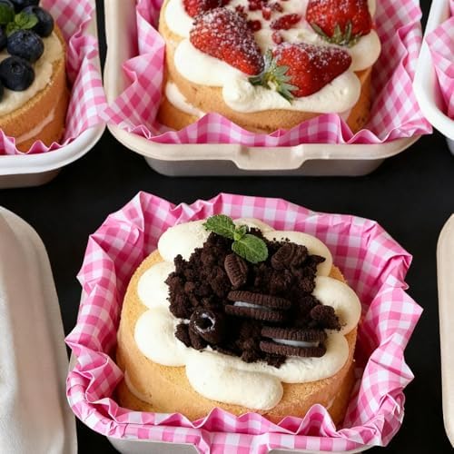 200 Pcs Pink Checkered Deli Paper, 7x7 Inch Waxed Food Wrapping Sheets - Grease Resistant Basket Liners for Burgers, Sandwiches, Bakery & Party Trays