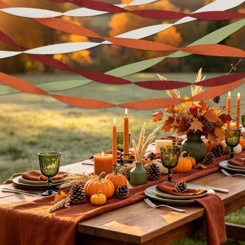 Fall Party Decorations 8 Pcs Crepe Paper Streamers Party Decorations