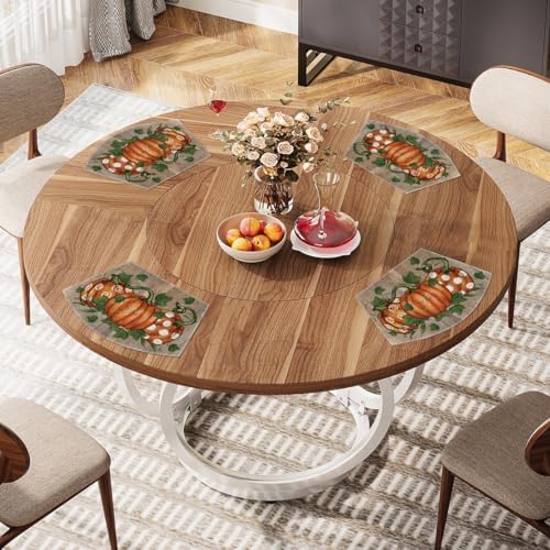Artoid Mode Pumpkins Vine Fall Wedge Placemats Set of 4-12 x 18 Inch