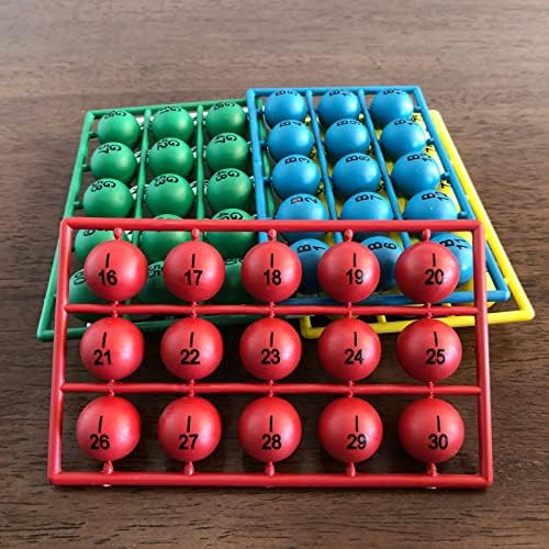 Yuanhe 0.8 Inch Bingo Balls for Jumbo Cages and Boards, Easy Read, 75 Count, Perfect for Parties,Bingo Nights, Raffles,Lost Bingo Ball Replacements