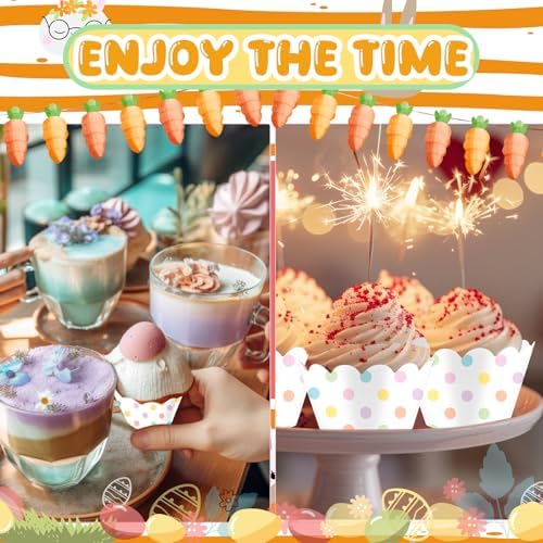 Domensi 100 Pcs Pastel Polka Dot Paper Baking Cups Cupcake Wrappers Pastel Scalloped Polka Dot Edge Cupcake Muffin Liner Baking Liner for Spring Summer Easter Dessert Decoration Wedding Party Supplies
