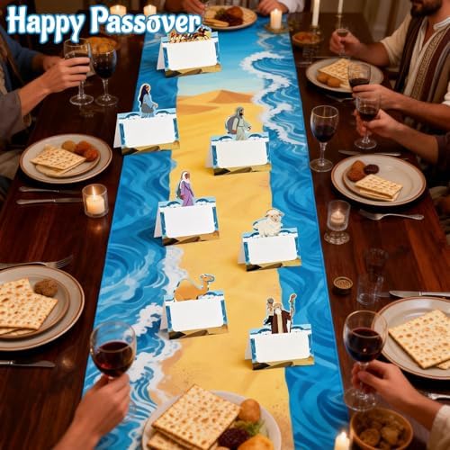 24 Pack Passover Place Cards,Passover Table Decorations Reserved Seating