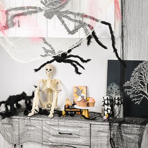6 Pack Halloween Creepy Cloth 30x72 Inch Halloween Decor - 4 Black 2 Red