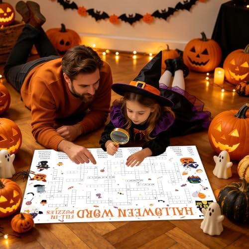 Giant Halloween Word Fill-in Puzzles Game for Family Office Large Group