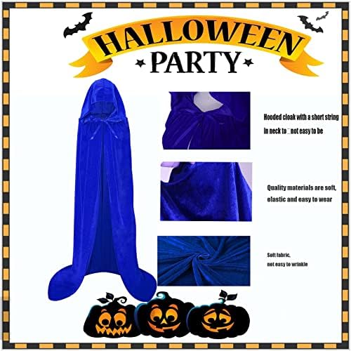 Hooded Cloak Long Velvet Cape for Christmas Halloween Cloak Costumes Hooded Cape Masquerade Dress Up