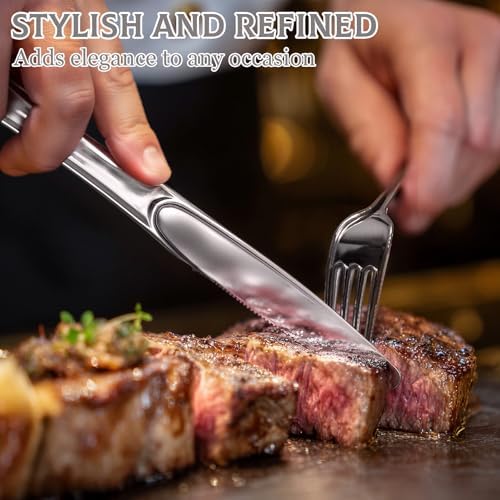 Glowserve 306 Pack Silver Disposable Plastic Silverware Set Cutlery Set