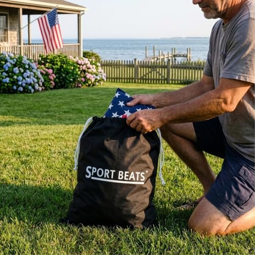 SPORT BEATS Cornhole Bags Set of 8 - Regulation 6"x6" 14-16 oz