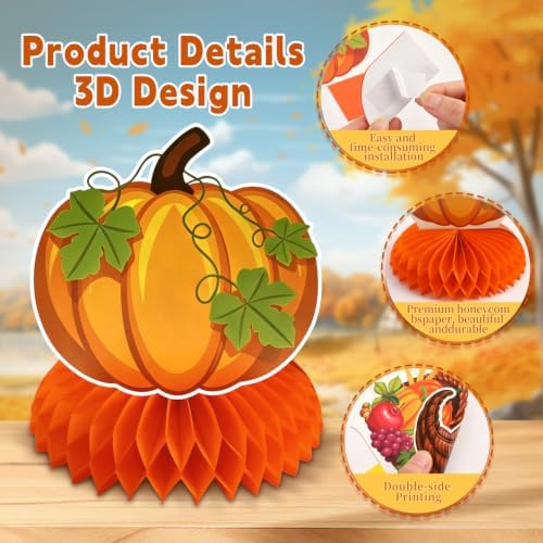 JULMELON 8 Pcs Friendsgiving Centerpieces Thanksgiving Table Decorations