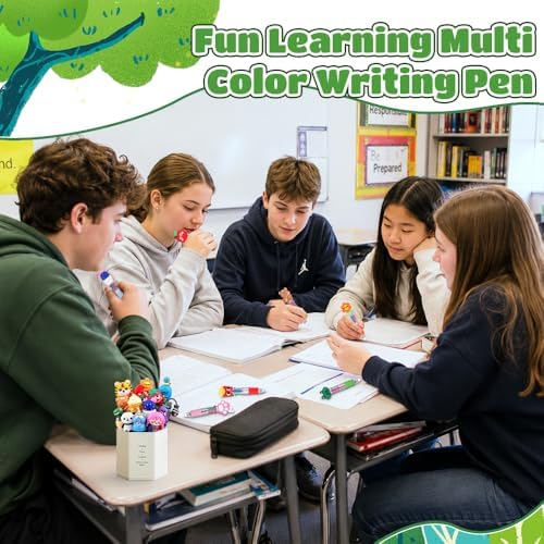 30pcs Mini Multicolor Pens 4-in-1 Cute Fun Pens for Students Teacher Gift