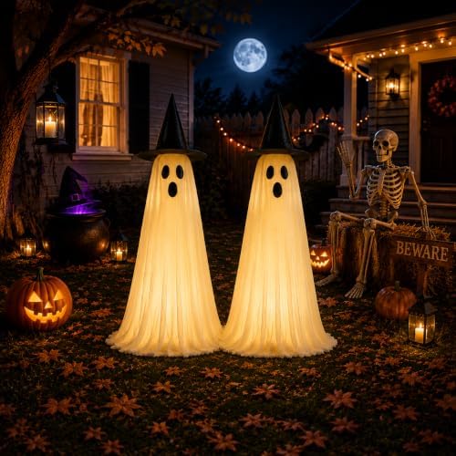 2Pcs Halloween Decorations Outdoor, Ghost Halloween Party Decoration Indoor