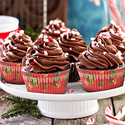 600 Count Christmas Cupcake Liners Muffin Paper Cups, Classic Series