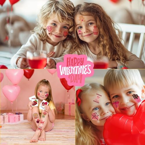 Valentines Party Favors - 150 PCS Tattoos for Kids Him Her |Valentine Day outfit Women - Valentine's Day Crafts Games Accessories Supplies - Valentines Shirts Pajamas Dress for Adult