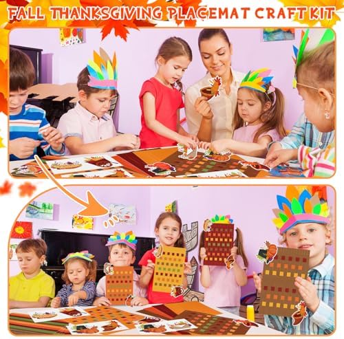 Ctosree 24 Sets DIY Fall Thanksgiving Craft Kits for Kids, Classic