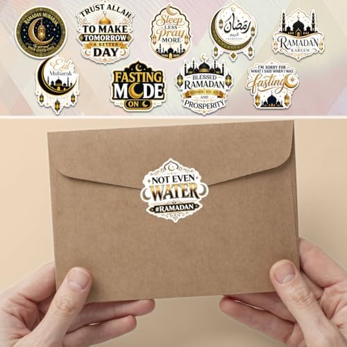 10PCS Ramadan Eid Stickers Islamic Greeting Vinyl Decals
