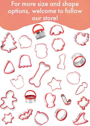 3-Piece Dog Bone Cookie Cutters Set - Dog Treats Cutters, Bone Shapes, 2.4" to 3.9" Soft PVC Coated