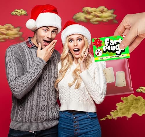 Jergrim Funny Stocking Stuffers Fart Plug Gag Gift, Novelty Christmas Party Gift Prank & White Elephant Gifts For Adults, Boyfriend, Husband, Friends, Prize For Christmas Games, Birthday, Secret Santa