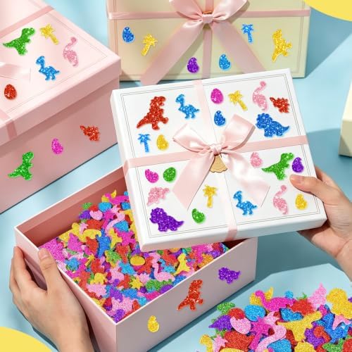 664 PCS Foam Stickers Glitter Foam Stickers for Kid Crafts,Dinosaur Sticker