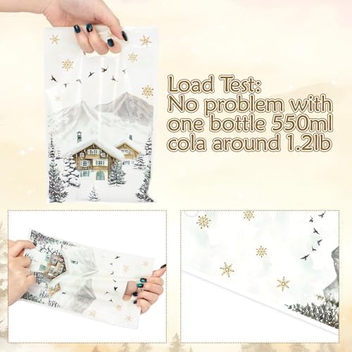 Haooryx Winter Camping Party Favor Bags Adventure Candy Treat Bag Gift Wrap