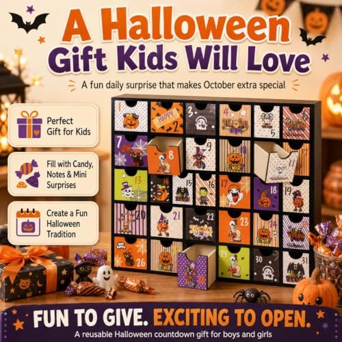 31 days of Halloween Advent Calendar 2026, Countdown with Drawers