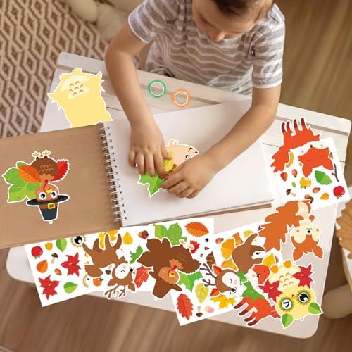 COCHIE Fall Crafts Kits for Kids Cute Turkey Owl Ornament Decorations DIY Autumn Craft Fall Decorations for Fall Theme Party Classroom Home Game Activities Party Favors