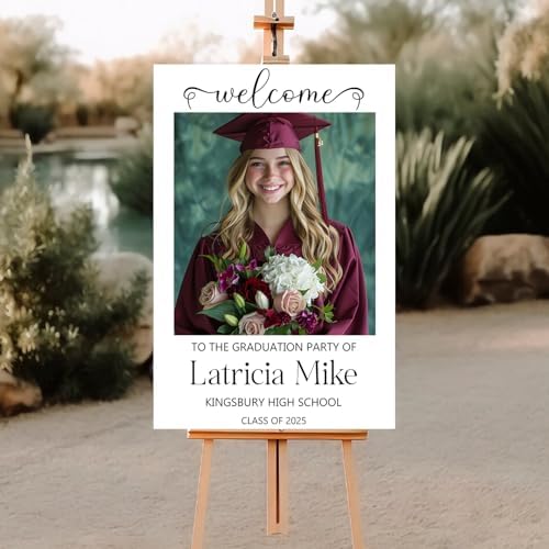Custom Graduation Party Welcome Sign, Class of 2025 Yard Signs, Senior, High School, College Graduation Welcome Sign 2025, Graduation Party Decorations