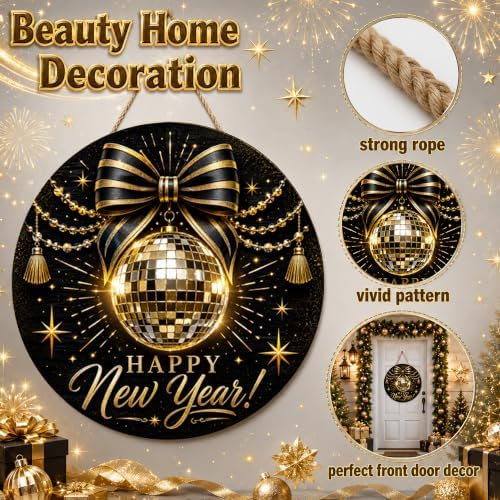 New Years Decorations 2027 - Happy New Year Sign for Front Door