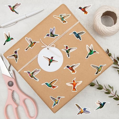 H1vojoxo Beautiful Hummingbird Sticker Rolls - 1000PCS Hummingbird Stickers for Kids 16 Designs Self-Adhesive Bird Stickers for Water Bottle Bird Sticker for Craft Envelope Scrapbook Classroom Rewards