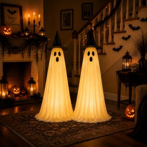 2Pcs Halloween Decorations Outdoor, Ghost Halloween Party Decoration Indoor