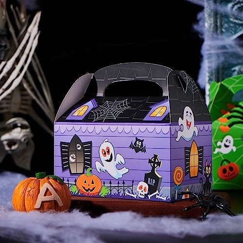 JOYIN 36 PCS Halloween Treat Boxes Candy Boxes Trick or Treat Cardboard Cookies Goodie Bags for Kids Halloween Party Favor Supplies, Classroom Exchange Goody Bags, Holiday Pastries, Cupcakes