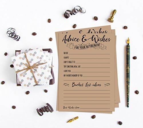 Twerp 50 Retirement Party Advice and Wishes Cards | Retirement Party Decorations and Supplies for the Newly Retired | Guest Book Alternative