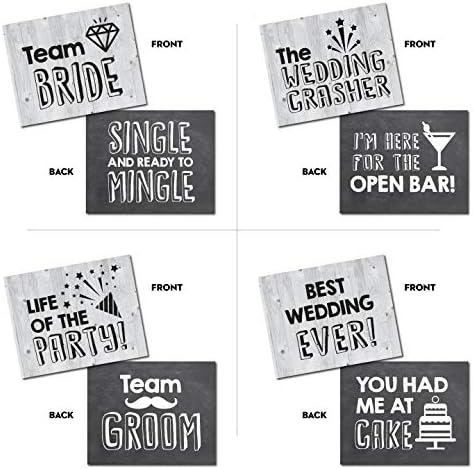 20 Designs, 8x10, Double Sided, Photo Booth Props, Wedding Props Photo Booth Signs