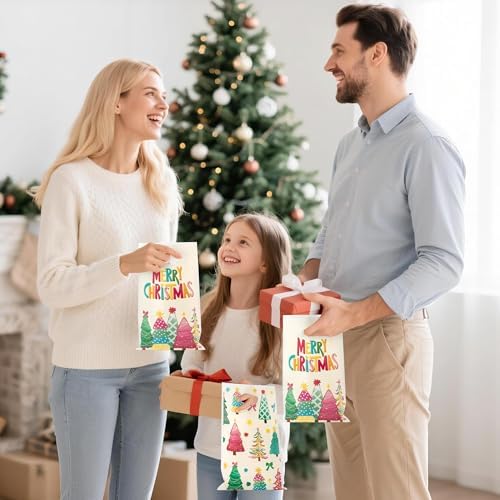 Haooryx Merry Charistmas Tree Party Favor Bag Xmas Gift Wrapping Decoration