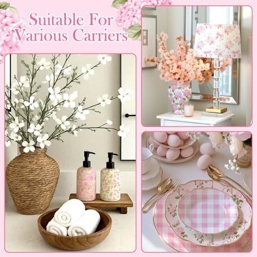 Yexiya 36 Sheet 6 Style Pink Floral Paper Napkins for Decoupage
