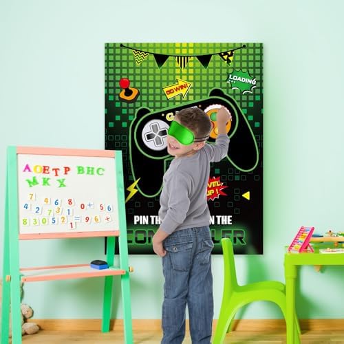 WERNNSAI Pin the Button on the Game Controller Game Party Decorations