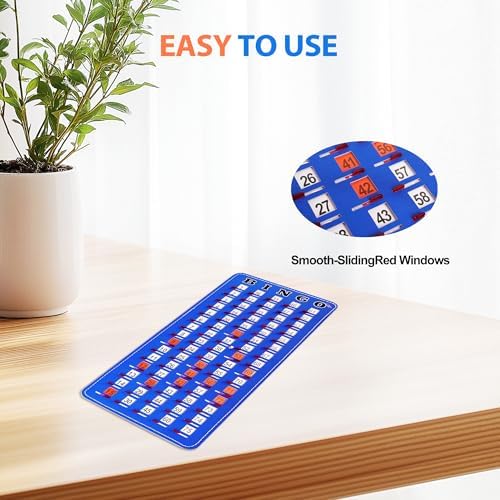 GSE Finger-Tip Bingo Master Board with Sliding Windows, Blue