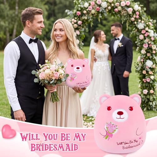 Pink Teddy Bear,Bridesmaid Proposal Gifts - Will You Be My Bridesmaid