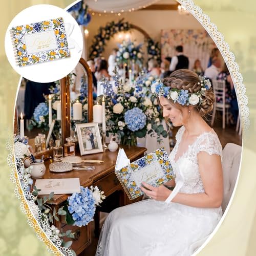 Letters to Bride Scrapbook,8.5 X 7 Inch,Lemon,Yellow, Blue